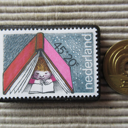 オランダ　切手ブローチ　4350 3枚目の画像