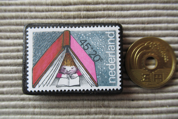 オランダ　切手ブローチ　4350 3枚目の画像