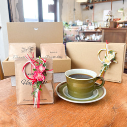 お正月[Coffee GIFT SET]メッセージドリップバック5パック〜＋水引飾り