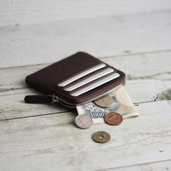 本革 ポケットウォレット 小銭入れ ミニ財布 コンパクト スマートキーが2個入るキーケース W-032 2枚目の画像