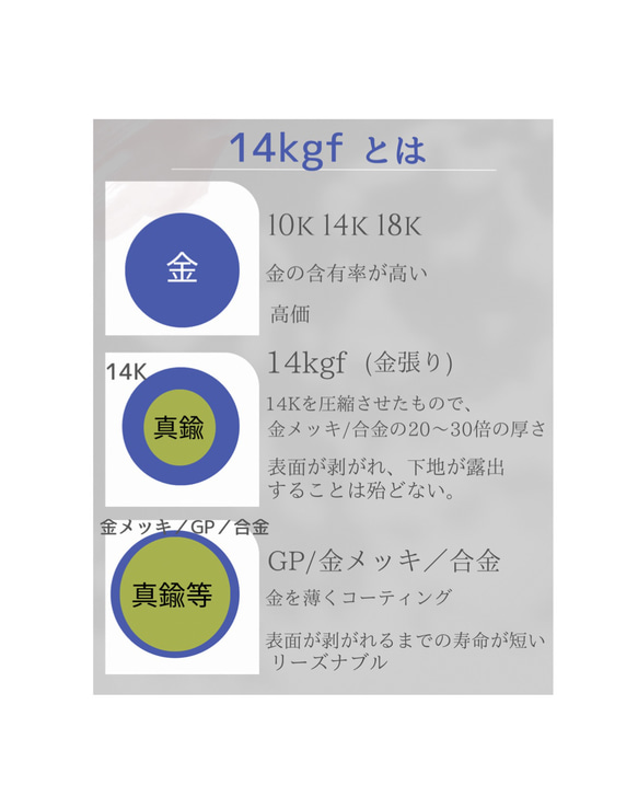 14kgf対応　グレー　こぼれ　パールピアス／イヤリング　イヤーカフ　　淡水パールピアス 8枚目の画像