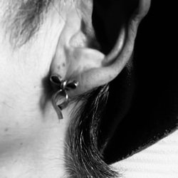 可愛成人緞帶耳環 [SILVER950] 第5張的照片