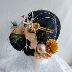 玉かんざし ドライフラワー 成人式髪飾り 和装髪飾り 結婚式髪飾り