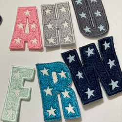 星★スター＊イニシャル刺繍ワッペン＊ 3枚目の画像