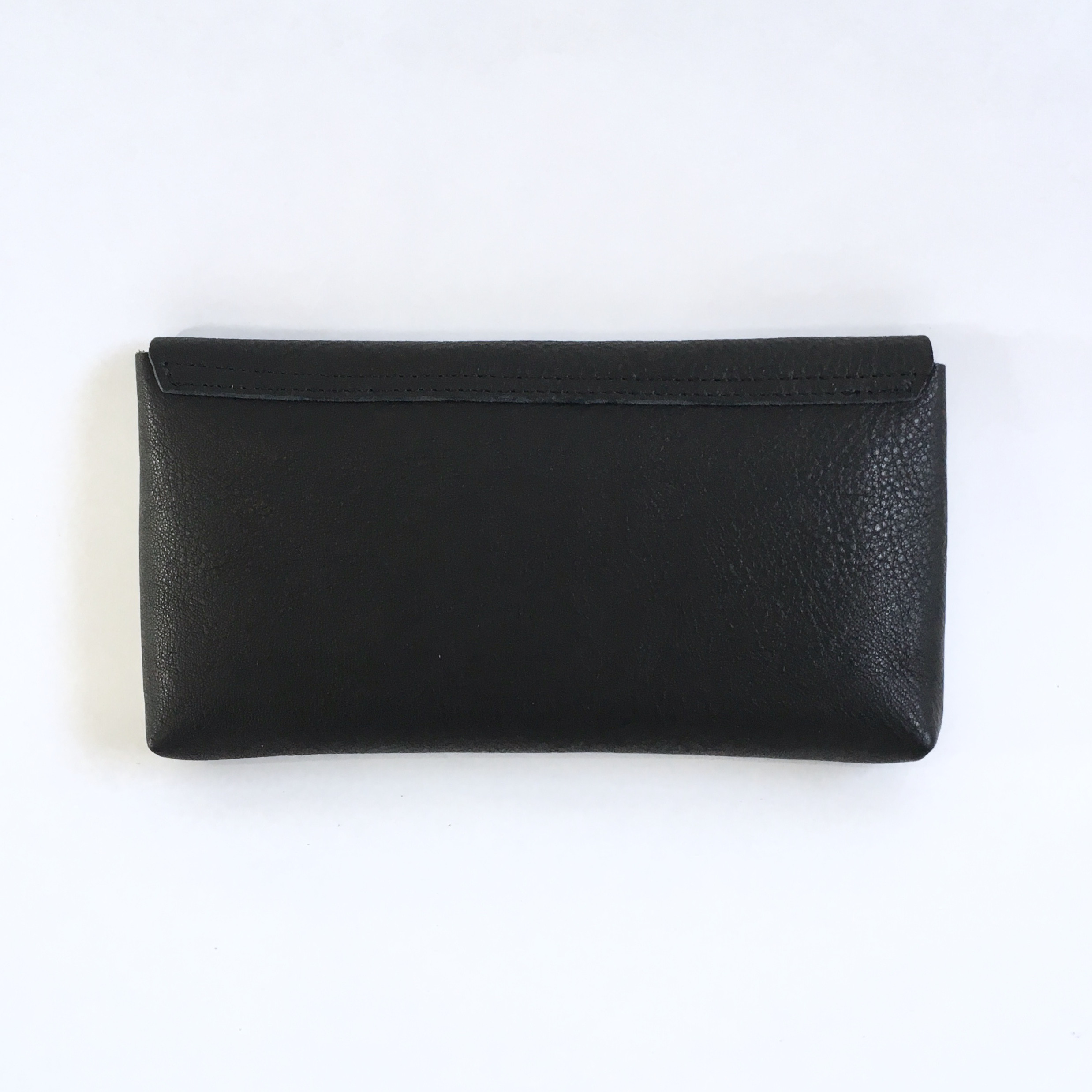 『2025再販』牛シュリンクレザーと牛床ベロアのシンプル長財布【ブラック】