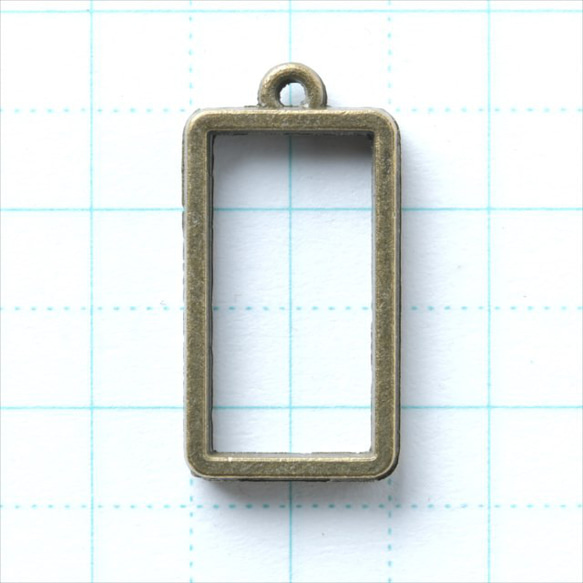 【10件】空框★ a61/Antique ★Gold 仿古方形 Square Small/Resin 仿古金/Frame 第2張的照片