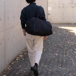 帆布のボストンバッグL ブラック 3枚目の画像