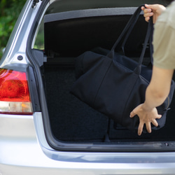 帆布のボストンバッグL ブラック 6枚目の画像