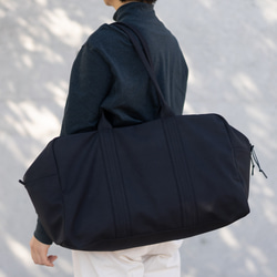 帆布のボストンバッグL ブラック 1枚目の画像