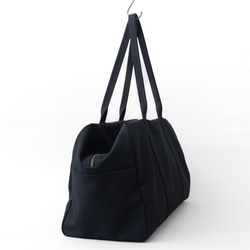 帆布のボストンバッグL ブラック 10枚目の画像