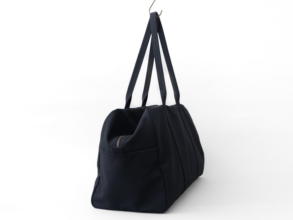 帆布のボストンバッグL ブラック 10枚目の画像