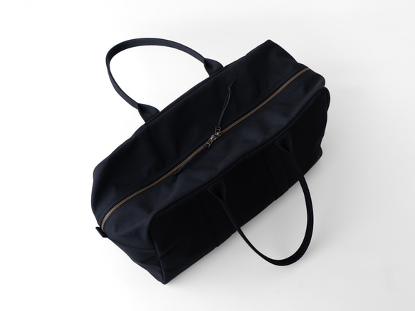 帆布のボストンバッグL ブラック 11枚目の画像