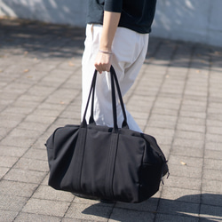 帆布のボストンバッグL ブラック 5枚目の画像