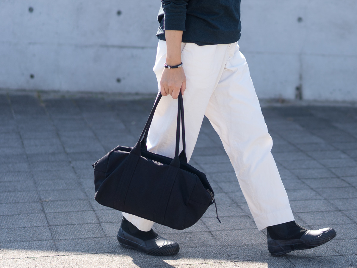 帆布のボストンバッグS ブラック