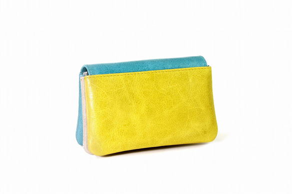 スペイン製ミニ財布 モネ 世界的一流ブランドを手掛ける職人が作る財布（ターコイズブルー・アッシュ・ソルイエロー) 皮、革、レザー I1528555228(11655円)