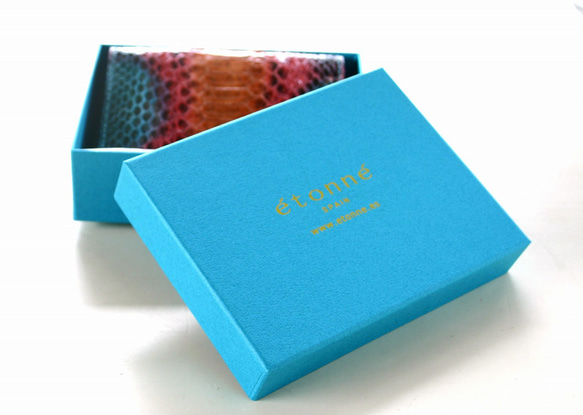 スペイン製ミニ財布 モネ 世界的一流ブランドを手掛ける職人が作る財布（ターコイズブルー・アッシュ・ソルイエロー) 8枚目の画像
