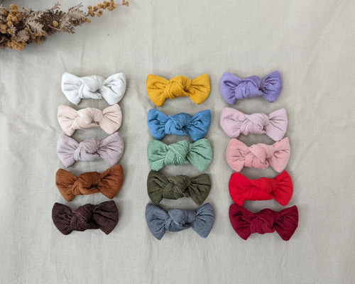 ¨̮コーデュロイリボンのヘアゴム コーデュロイ リボンのヘアゴム | iichi 日々の暮らしを心地よくする