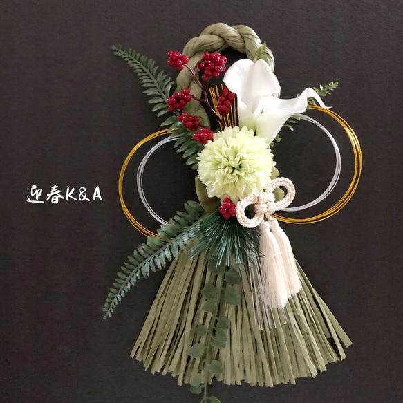 しめ縄  しめ縄飾り　お正月飾り　リース 1枚目の画像