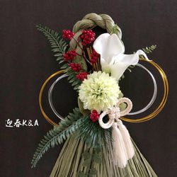 しめ縄  しめ縄飾り　お正月飾り　リース 2枚目の画像