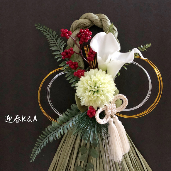 しめ縄  しめ縄飾り　お正月飾り　リース 2枚目の画像