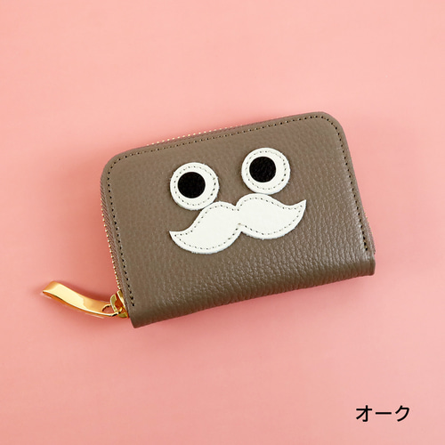 まるち HotmanCHENILLE2つ折財布カードケースティッシュケース HEMING'S パスケース UMBER マルチパスケース リール付き バイ