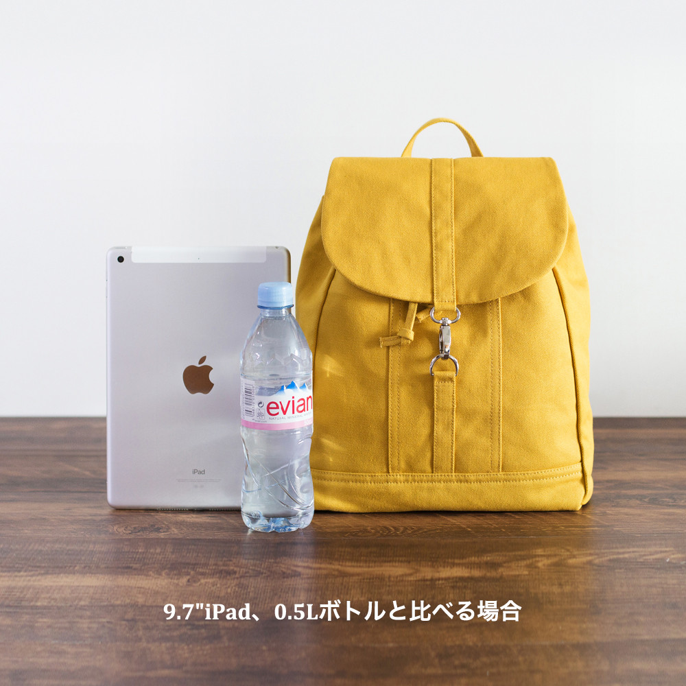 帆布カジュアルバックパック［Sサイズ］旅行・お出かけ・通勤【グレー】