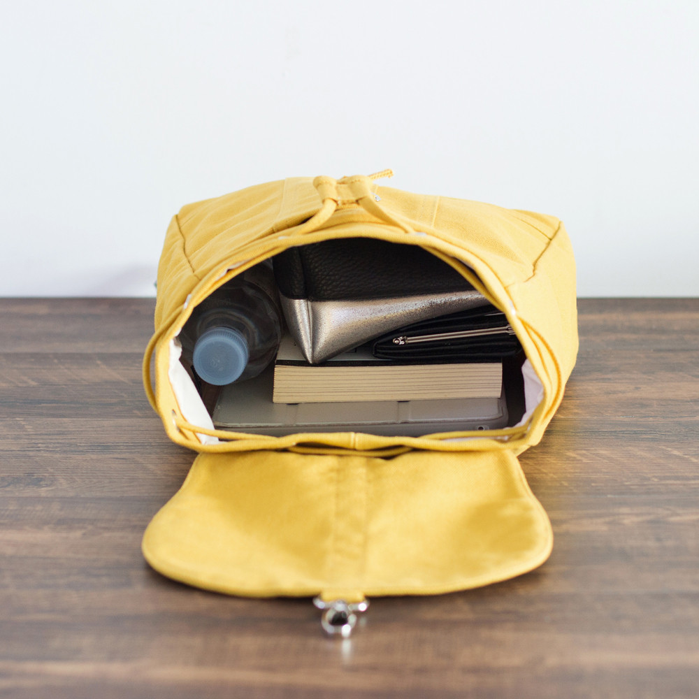 帆布カジュアルバックパック［Sサイズ］旅行・お出かけ・通勤【グレー】