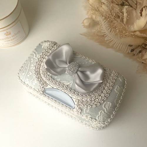 ハンドメイド作品エレガントティッシュケース 再販10回以上 ギフトにも！ エレガント除菌ウェットティッシュケース