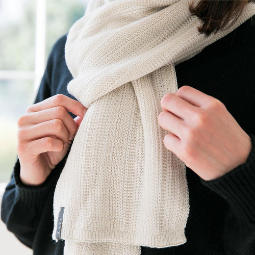 ﾉｸﾞﾁﾆｯﾄ【6色】ニット、だけど織物みたいなマフラー マフラー ノグチ