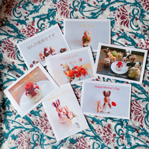 羊毛フェルト】ハチワレ猫サンタのマグネット/クリスマス マグネット  