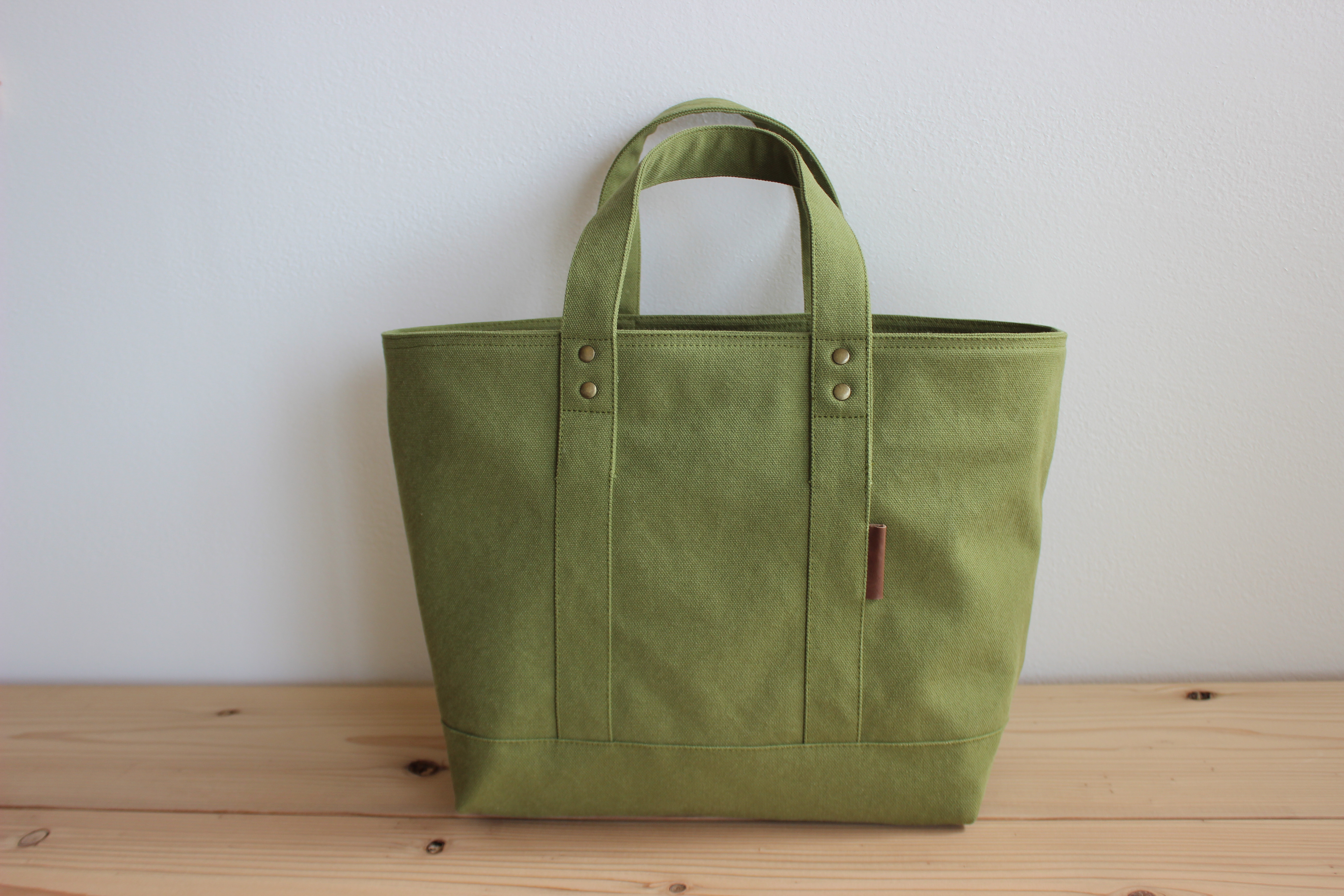 (M)富士金梅ヴィンテージ帆布トートバッグmoss green