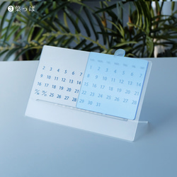 アクリル製　卓上万年カレンダー　ミスト×ブルー 12枚目の画像