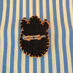 バイキング viking ヴァイキング 海賊 ヒゲ 茶ひげ 北欧 ブローチ 刺繍 手刺繍 フエルト 9枚目の画像