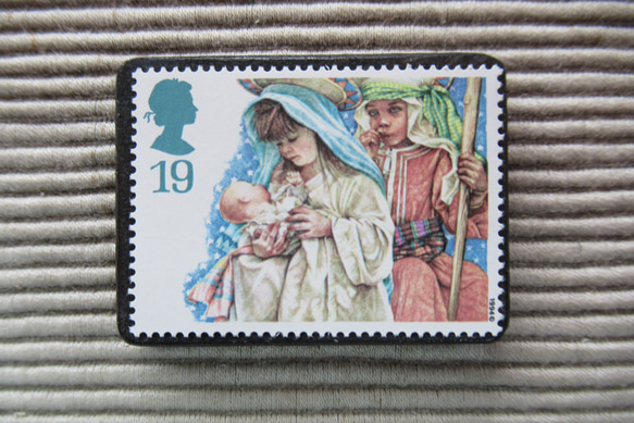 英國聖誕郵票胸針4422 第1張的照片