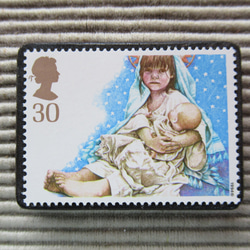 英國聖誕郵票胸針4424 第1張的照片