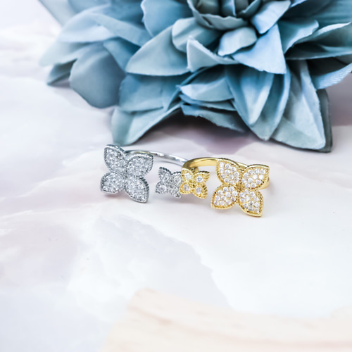 MR256】YG 〝良縁〟を呼び寄せる美しいフォークリング／金属アレルギー