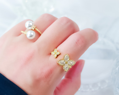 MR256】YG 〝良縁〟を呼び寄せる美しいフォークリング／金属アレルギー