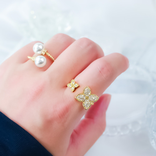 MR256】YG 〝良縁〟を呼び寄せる美しいフォークリング／金属アレルギー