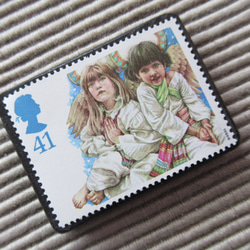 イギリス　クリスマス切手ブローチ 4426 2枚目の画像