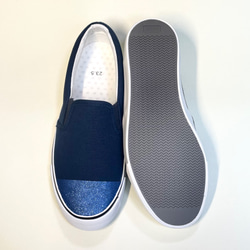 雙色懶人鞋 (海軍藍 x 藍銀) 防水 ver. 22.0cm~29.0cm 第6張的照片