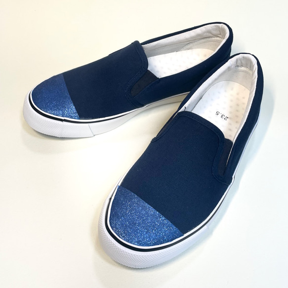 雙色懶人鞋 (海軍藍 x 藍銀) 防水 ver. 22.0cm~29.0cm 第2張的照片