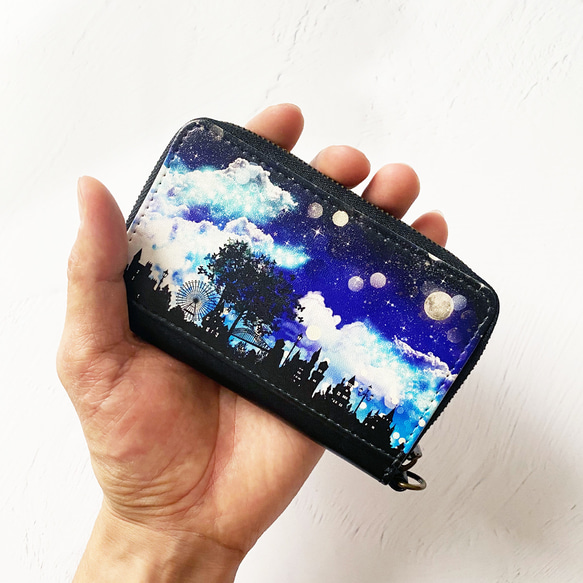 Fantasy Night Mini Wallet/Compact Wallet Key Wallet / Starry Sky 第2張的照片