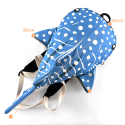 設計款WS117b - 【純棉帆布】鯨鯊立體造型背包#L 第6張的照片
