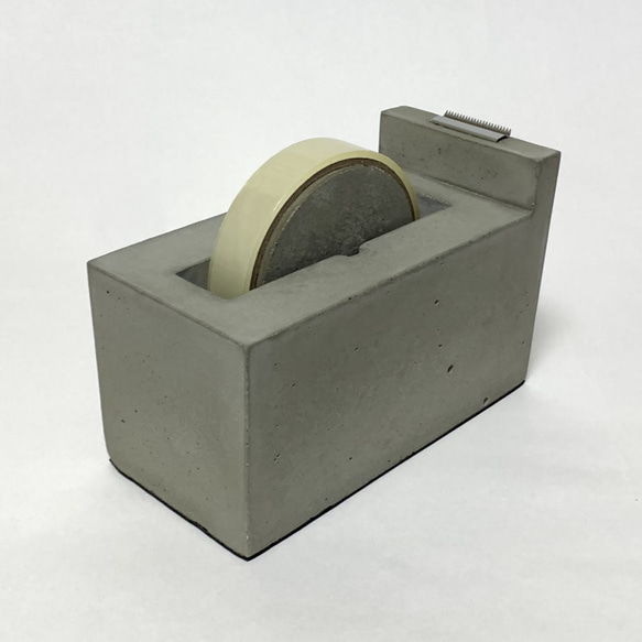 コンクリート製テープカッター／セロテープ台 -コンクリート/モルタル/セメント雑貨- 4枚目の画像
