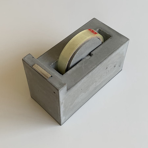 コンクリート製テープカッター／セロテープ台 -コンクリート/モルタル