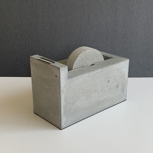 コンクリート製テープカッター／セロテープ台 -コンクリート/モルタル