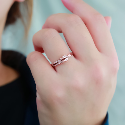 MR232】PG 幸福を呼び寄せる 良縁 結のオープンリング／金属アレルギー