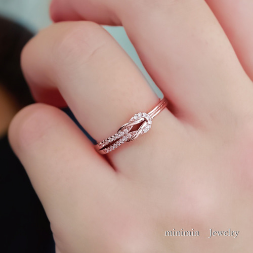 MR232】PG 幸福を呼び寄せる 良縁 結のオープンリング／金属アレルギー