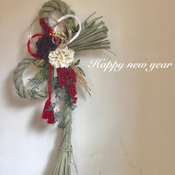 超早割祭2025お正月】 〜2026お正月飾り・しめ縄 white&red〜 しめ縄