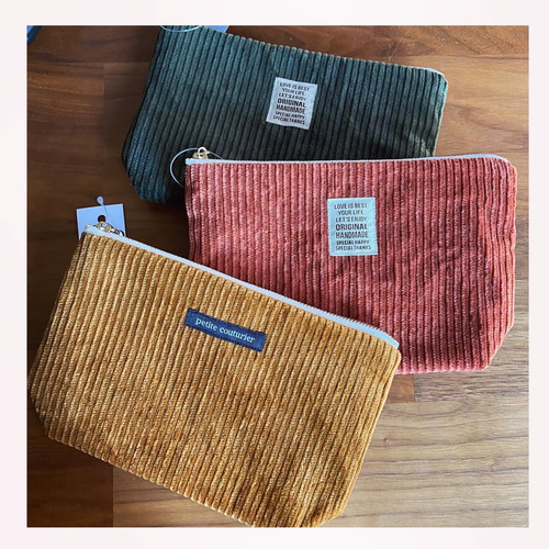 コーデュロイポーチ（キャメル） ポーチ mk 通販 6578074｜Creema